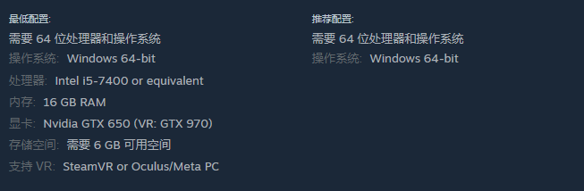 《脱轨山谷》配置要求解析(图1)