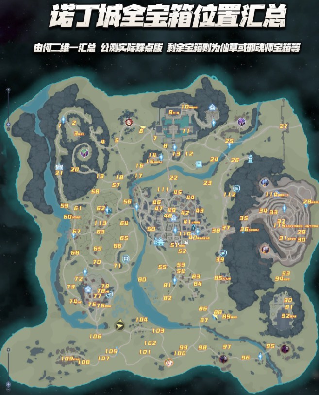 斗罗大陆猎魂世界诺丁城全地图收集物位置大全(图2)