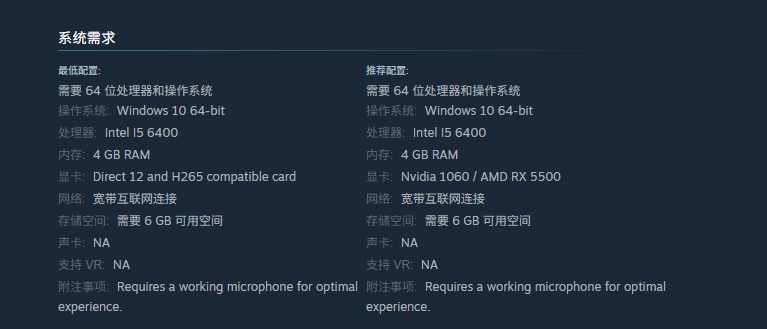 《群星低语》游戏配置要求解析
