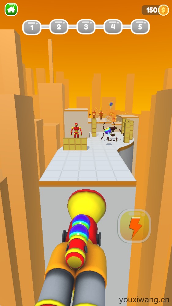 把它们全部击倒(图4)