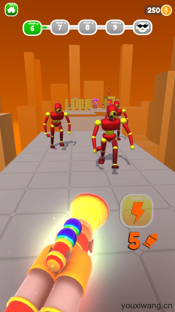 把它们全部击倒(图6)